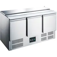 Saro Saladette ES 903, Edelstahl, Robuste Salatbar mit drei höhenverstellbaren Rosten, 1 Saladette