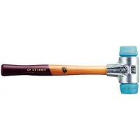 HALDER SIMPLEX Schonhammer Ø 60 mm TPE-soft blau mit Aluminiumgehäuse