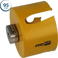 Pro-Fit Lochsäge für alle Holzwerkstoffe Mauerwerk und Gips Tiefe 52 mm ø95 mm