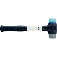 HALDER SIMPLEX-Schonhammer, TPE-soft / TPE-mid mit verstärktem Tempergussgehäuse und Fiberglasstiel | D...
