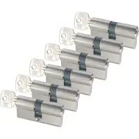 Starx -Profilzylinder - 6 Teile - Nickel -plattiert 60 mm wie -ähnlich - SKG2 -Qualitätsmarke (87.40