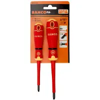Bahco Insulated With Slotted Combi Tip And Pozidrivfit With Multi-component Handle Schraubendreher-set 2 Einheiten