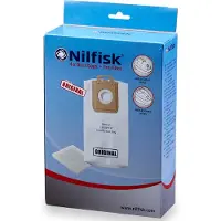 Nilfisk 128389187, Staubbeutel, Weiß, 4 Stück(e), 4 Stück(e)