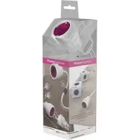 Allocacoc 8001/EUPE3M, 3 m, 1 AC-Ausgänge, Typ F, Magenta, Weiß, CE, RoHS, 16 A