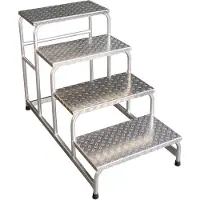 Asc Group Montagetreppe mit Riffelblech 4 Stufen