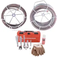 Rothenberger Spiral Werkzeug Set 16 + 22 mm DuraFlex ( 1500003705 ) für Akku Rohrreinigungsmaschine R600 VarioClean