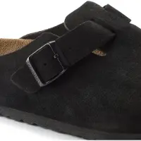 Birkenstock Hausschuh Boston Soft Footbed Black Regular Unisex-Schuhgröße 41