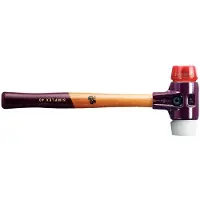 HALDER SIMPLEX Schonhammer Ø 40 mm Plastik rot / Superplastik mit Tempergussgehäuse
