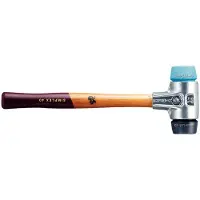 HALDER SIMPLEX Schonhammer Ø 30 mm TPE-soft blau / Gummi schwarz mit Aluminiumgehäuse