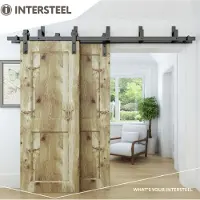 Intersteel 0023.450118 Satz von 5 Wandhalterung für parallel platzierte Schiebetüren Schwarz