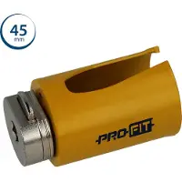 Pro-Fit Lochsäge für alle Holzwerkstoffe Mauerwerk und Gips Tiefe 52 mm ø45 mm