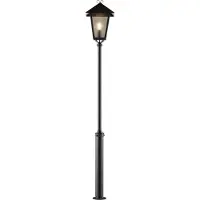 Konstsmide Benu Standleuchte schwarz lackiertes Aluminium, rauchfarbenes Acrylglas, Hand EU 437-750