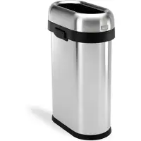 Simplehuman Slim Open Bin, - Matt Edelstahl