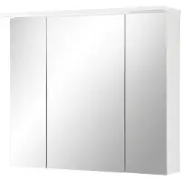 MÖBELPARTNER Spiegelschrank Profil 80,5 x 16 x 72,3 cm weiß 3-türig