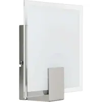 Brilliant Wandleuchte Sonian | zeitlose Design Wandlampe | eisen/weiß | Glas/Metall | quadratisch | 1x E14 max. 40 W