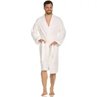 Vossen Bademantel Dallas Weiß Herren-XL