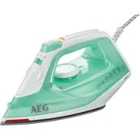 AEG EasyLine DB 1720, Trocken- & Dampfbügeleisen, Edelstahl-Bügelsohle, 1,95 m, 80 g/min, Aqua-Farbe, Weiß, 0,25 l