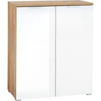 Germania Schuhschrank "Telde", weiß (navarra, eiche, nachbildung, weiß), B:89cm H:104cm T:40cm, Schränke, Schuhschrank, Breite 89 cm, Soft-close, verstellbare Böden, ES-Glas, Made in Germany