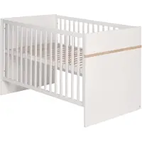Roba Kombi-Kinderbett 'Pia', 70x140cm, Babybett, weiß, höhenverstellbar, 3 Schlupfsprossen, umbaubar