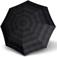 Knirps Taschenregenschirm "T200 Medium Duomatic Check Black"