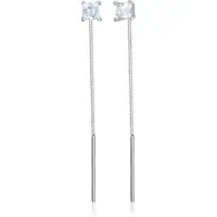Elli Ohrringe Geo Kugel Minimal Durchziehen Zirkonia 925 Silber Elli Silber
