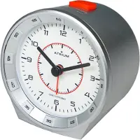 Atrium Wecker Analog Quarz Funkwecker A960-19 Nachtlicht Snooze silber