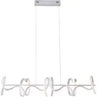 JUST LIGHT LED Pendelleuchte CURLS dimmbar per Wandschalter, Memoryfunktion Wohnbereich z.B. Wohnzimmer, Esszimmer, Schlafzimmer, Flur, Küche, Büro