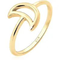 Elli Ring Halbmond Luna Basic Astro Cut-Out 925Er Silber Elli Gold