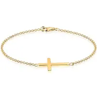 Elli Armband Symbol Religion Kreuz Filigran Trend 925 Silber Elli Gold