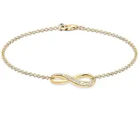 Elli Armband Infinity Symbol Endlos Zirkonia 925 Silber Elli Gold