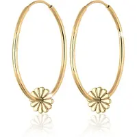 Elli Ohrringe Creolen Hänger Blume Daisy 925 Sterling Silber Elli Gold