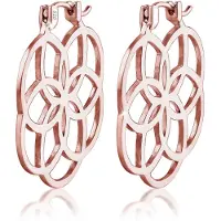Elli Ohrringe Creolen Lebensblume 925 Silber Elli Rosegold
