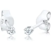 Elli DIAMONDS Ohrringe Basic Ohrstecker Diamant (0.06 Ct.) 925 Silber Elli DIAMONDS Silber