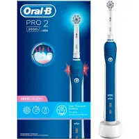 Oral-B Oral B PRO 2 2000 Sensi Ultrathin BLUE/White Rotierende ZahnbÃ1/4rste, Timer, Ladestandsanzeige