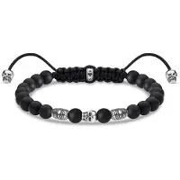 Thomas Sabo Armband Schwarz Totenkopf A1945-811-11-L22v