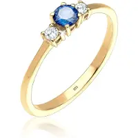 Elli Ring Verlobungsring Zirkonia 925 Sterling Silber Elli Gold