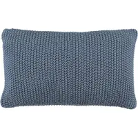 Marc O'Polo Zierkissen Nordic Knit Rectangle Smoke Blue (30 x 60 cm)