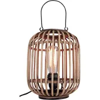 Brilliant WOODROW Tischleuchte mit Griff 26,5 cm Metall Rattan Hellbraun HK18325S28
