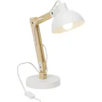 Brilliant Bürolampe 1-flammig H 41,5 cm Moda Holz natur/weiß