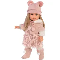 Neutral Llorens LL53525 Puppe Elena mit blonden Haaren und blauen Augen, Fashion Doll mit weichem Körper, inkl. trendigem Outfit, 35cm