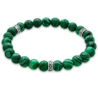 KUZZOI Armband Herren Oxidiert Achat Matt Grün Look 925Er Silber Kuzzoi Grün