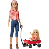 Mattel Anziehpuppe "Barbie Spaß auf dem Bauernhof Barbie + Chelsea"