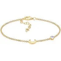 Elli Armband Halbmond Astro Mondstein 925 Sterling Silber Elli Gold