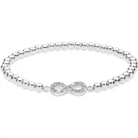 Elli Armband Infinity Kristalle 925 Silber Elli Weiß
