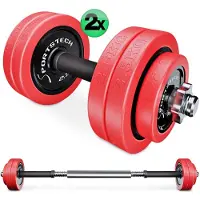 Sportstech Hantel-Set 30 kg (Set 31-tlg mit Kurz- und Langhantelstange)