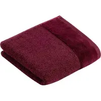 Vossen Gaestehandtuecher "Pure", berry, B:40cm L:60cm, Frottier, Obermaterial: 100% Baumwolle, Handtücher, Gaestehandtuecher, im Set, Baumwolle & VEGAN, mit eleganter Veloursbordüre