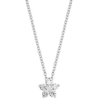 Amor Kette mit Anhänger für Damen, Sterling Silber 925, Zirkonia (synth.) Stern amor Silber