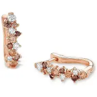 Amor Creolen für Damen, Sterling Silber 925, Zirkonia (synth.) amor Roségold