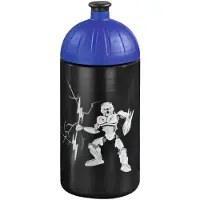 Step by step Trinkflasche "Strongly Robot Roboter" Schwarz