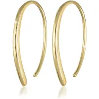 Elli Ohrringe Creole Offen Geo Basic Trend Plain 375 Gelbgold Elli Premium Gold